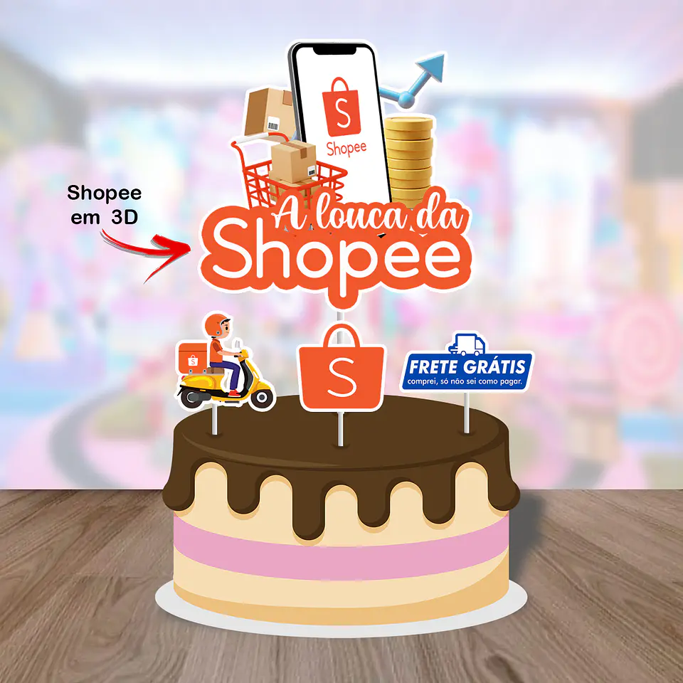 Arquivo de Corte Topo de Bolo Shoppe 6 1