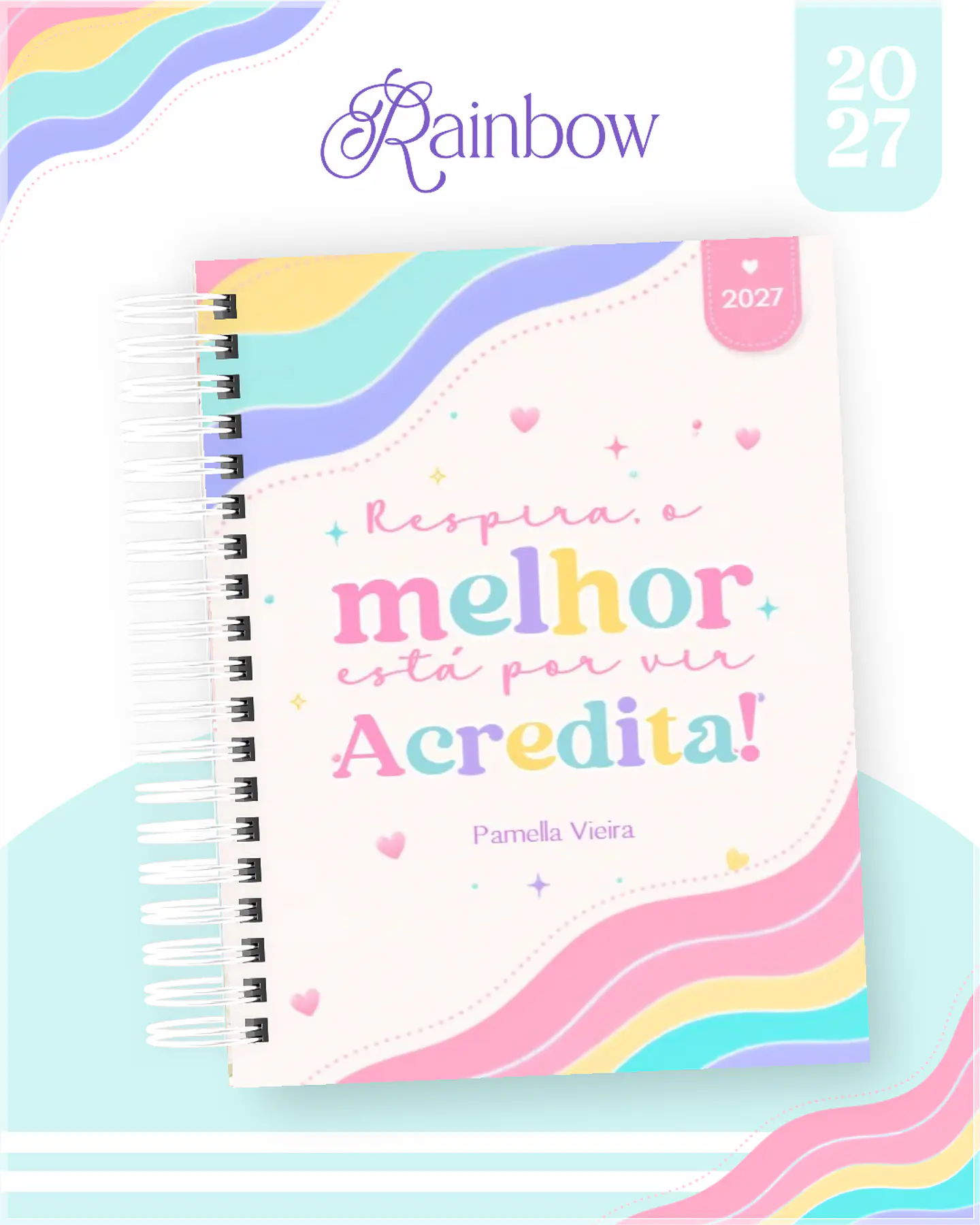 Encadernação - Agenda , Bloquinho , Calendário e Planner Rainbow 1