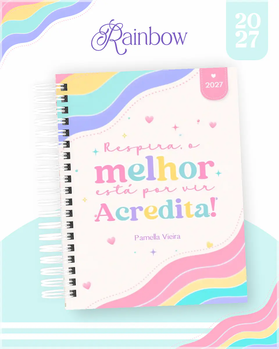 Encadernação - Agenda , Bloquinho , Calendário e Planner Rainbow 1