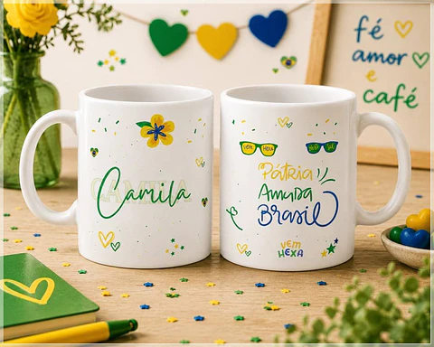 Sublimação Caneca - Patria Amada 1