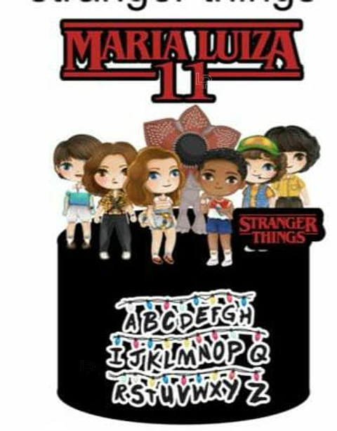 Arquivo de Corte Topo de Bolo Stranger Things 1