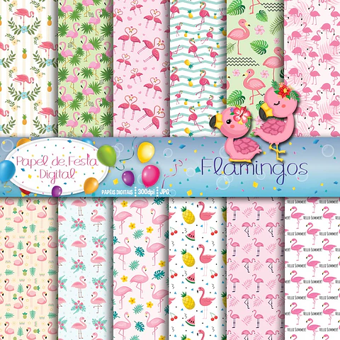Kit Digital Flamingos 41