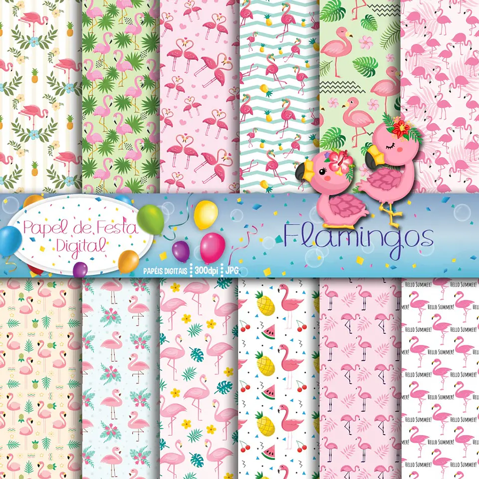 Kit Digital Flamingos 41 1