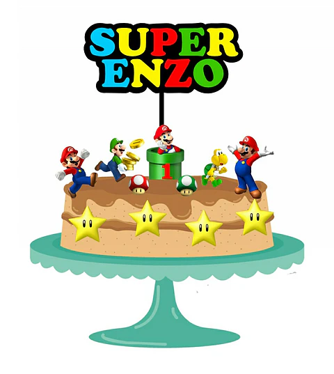 Arquivo de Corte Topo de Bolo Super Mario 31