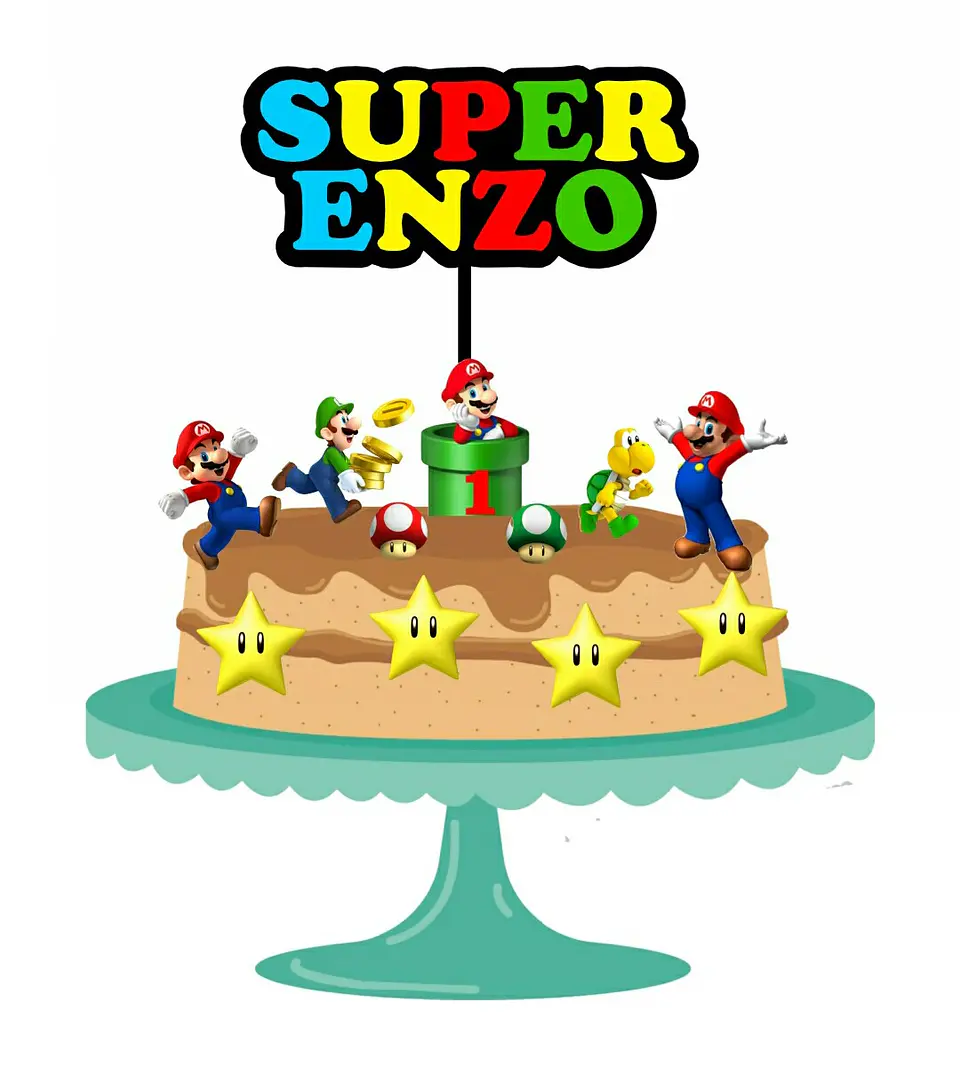 Arquivo de Corte Topo de Bolo Super Mario 31 1