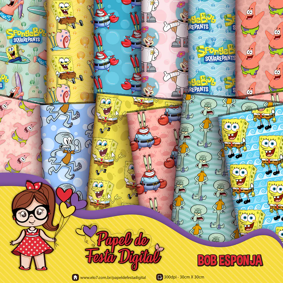 Kit Digital Bob Esponja 8 1