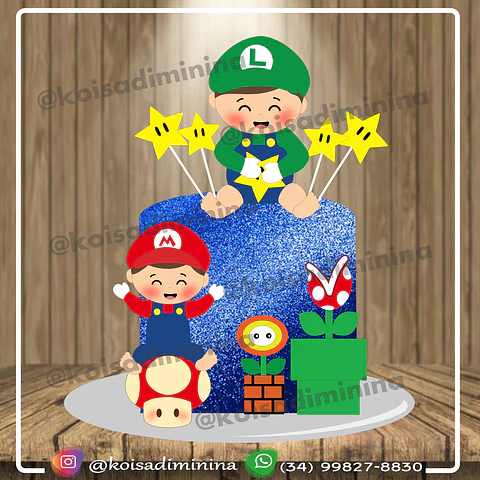 Arquivo de Corte Topo de Bolo Super Mario 22