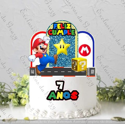 Arquivo de Corte Topo de Bolo Super Mario 13