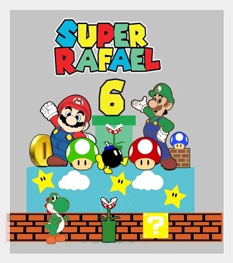 Arquivo de Corte Topo de Bolo Super Mario 12