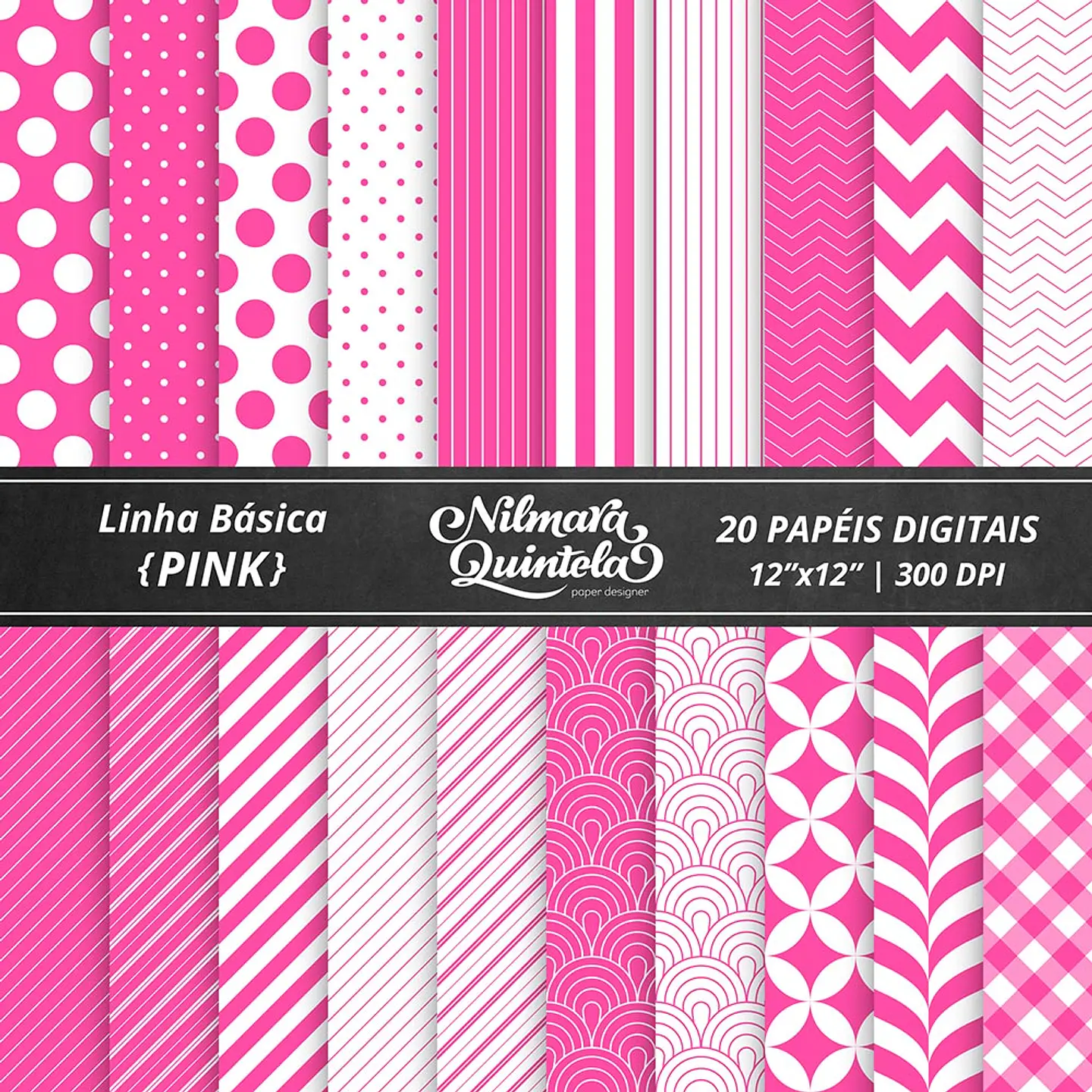 Kit Digital Papeis Basico Pink 22 1