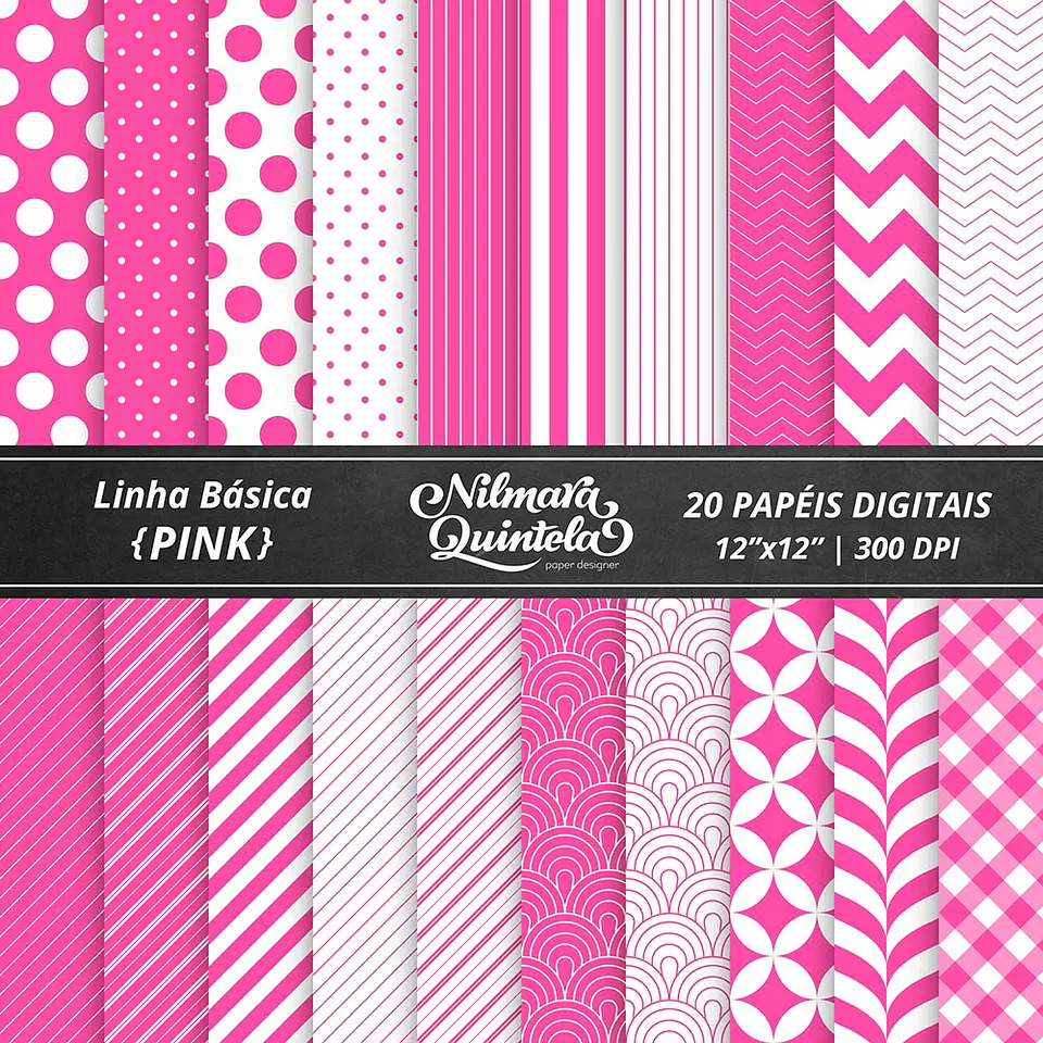 Kit Digital Papeis Basico Pink 22 1