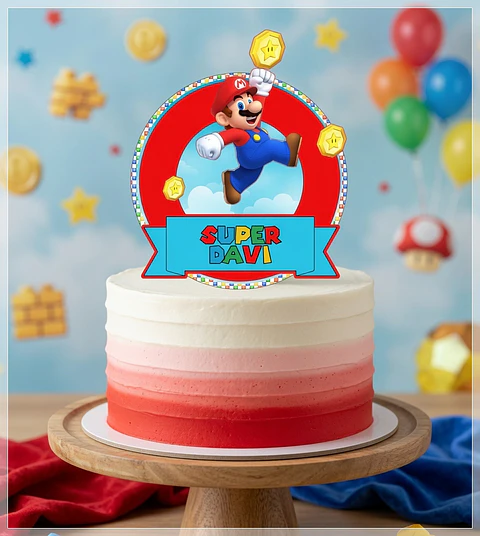 Arquivo de Corte Topo de Bolo Super Mario 70