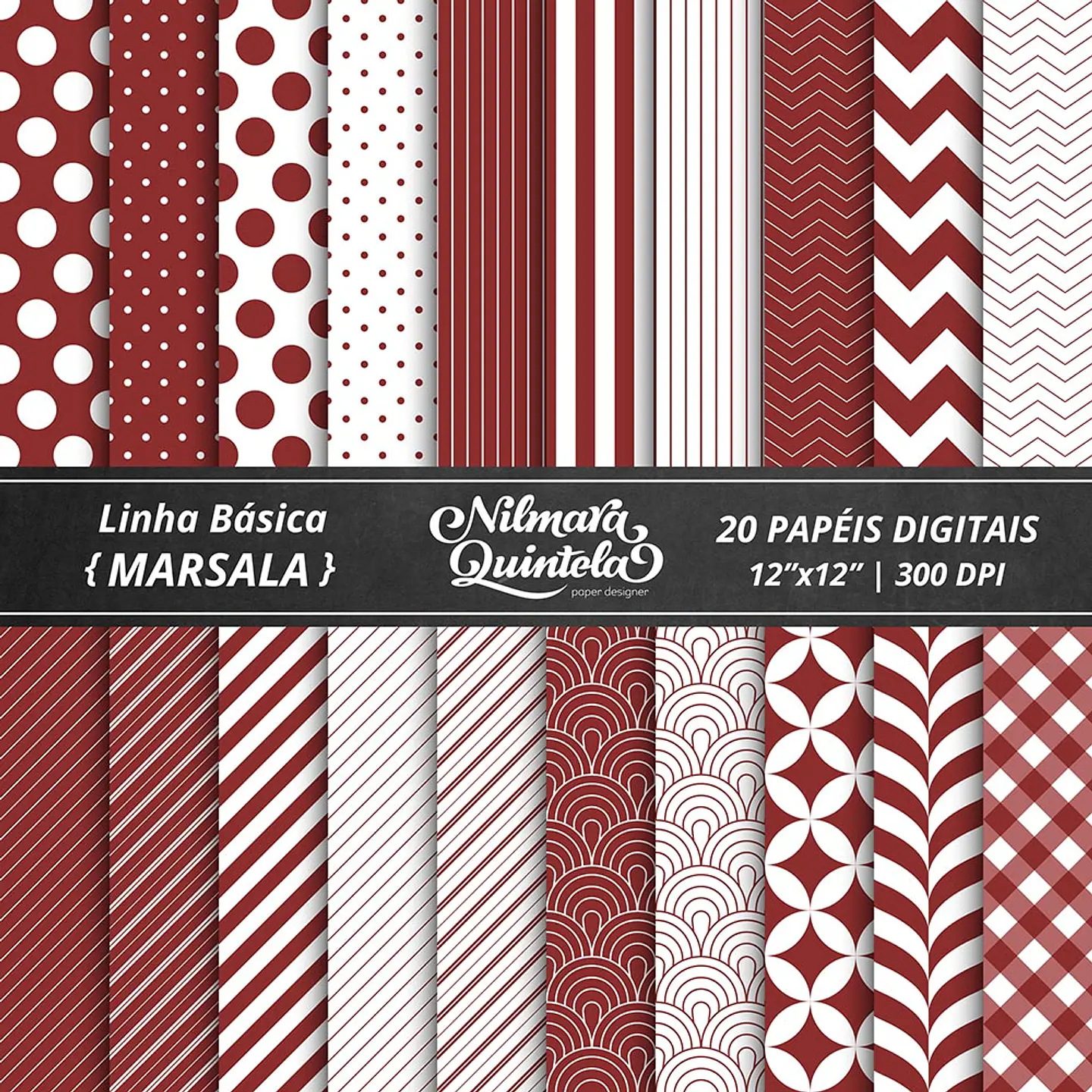 Kit Digital Papeis Basico Marsala 19 1