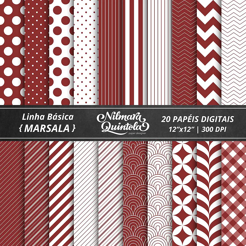Kit Digital Papeis Basico Marsala 19 1