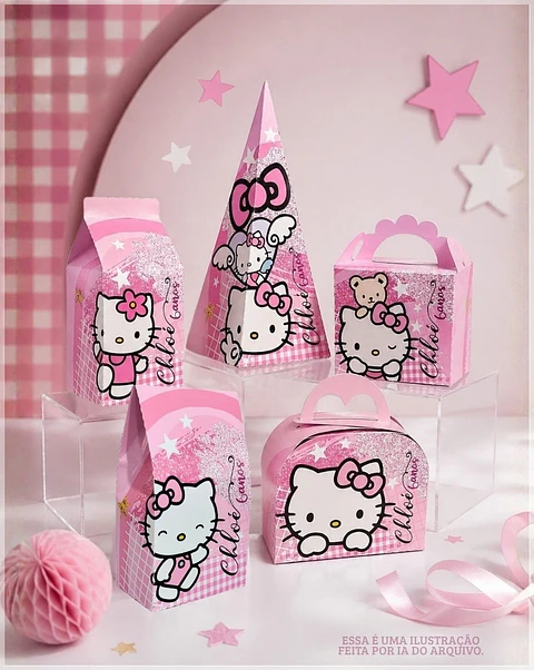 Arquivo de Corte Kit Festa Hello Kitty 1