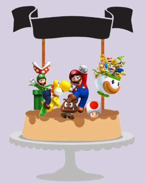 Arquivo de Corte Topo de Bolo Super Mario 2