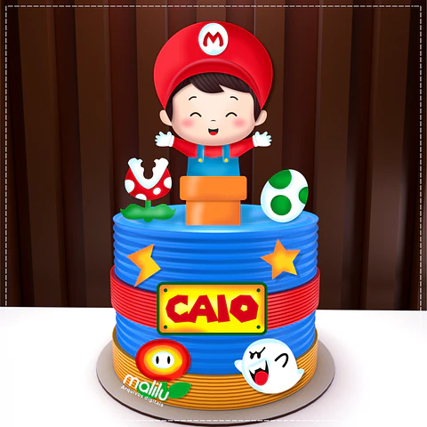 Arquivo de Corte Topo de Bolo Super Mario 1