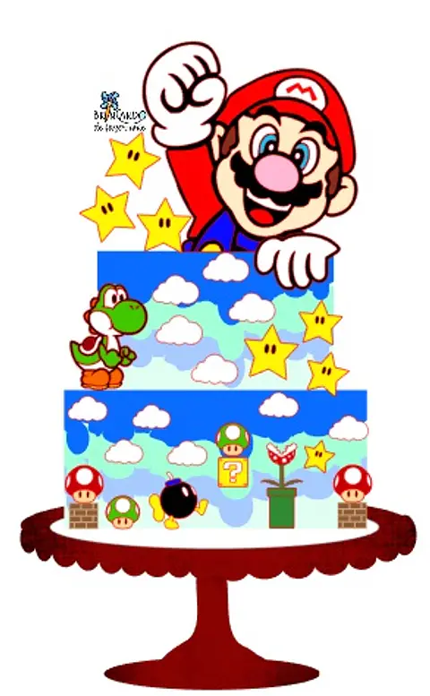 Arquivo de Corte Topo de Bolo Super Mario 40
