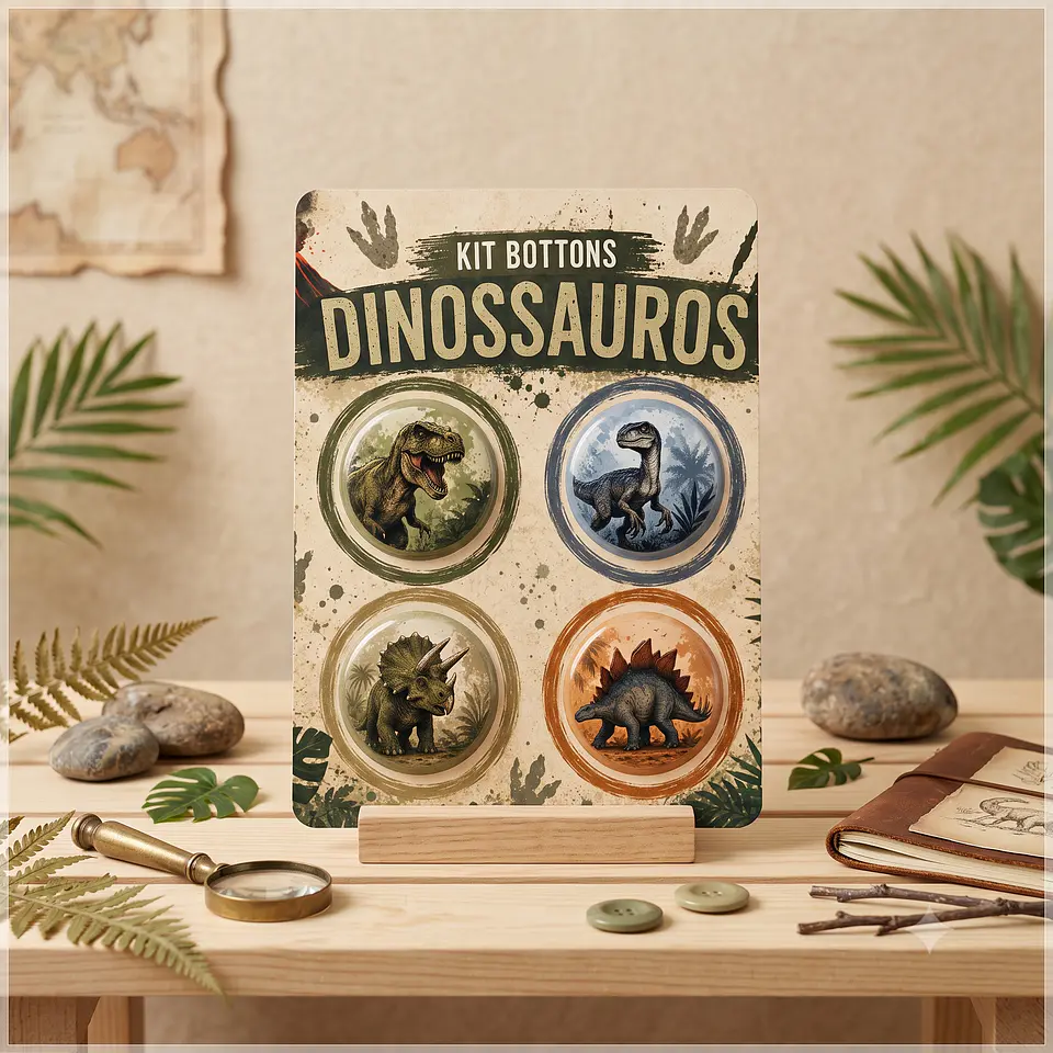 Arquivo de Corte Bottons Dinossauro Dino 10 1