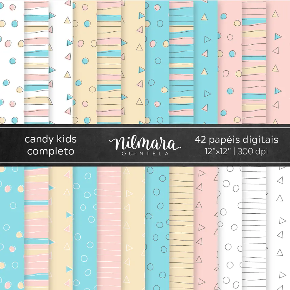 Kit Digital Papeis Candy Kids Completo 43 1