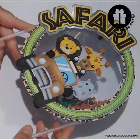 Arquivo de Corte Topo de Bolo Safari 70