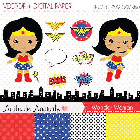 Kit Digital Wonder Woman 201