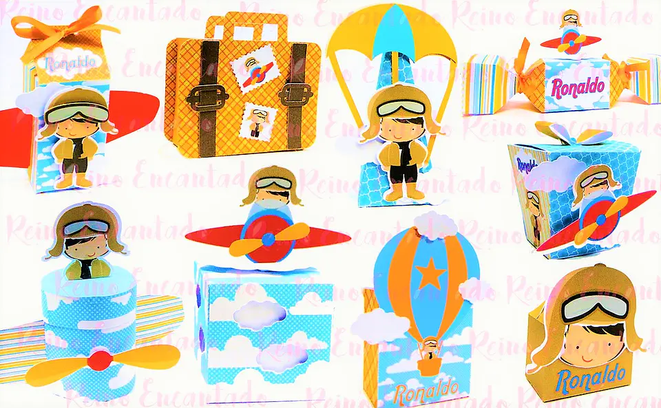 Arquivo de Corte Kit Festa Aviador 16 1