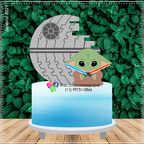 Arquivo de Corte Topo de Bolo Star Wars 14