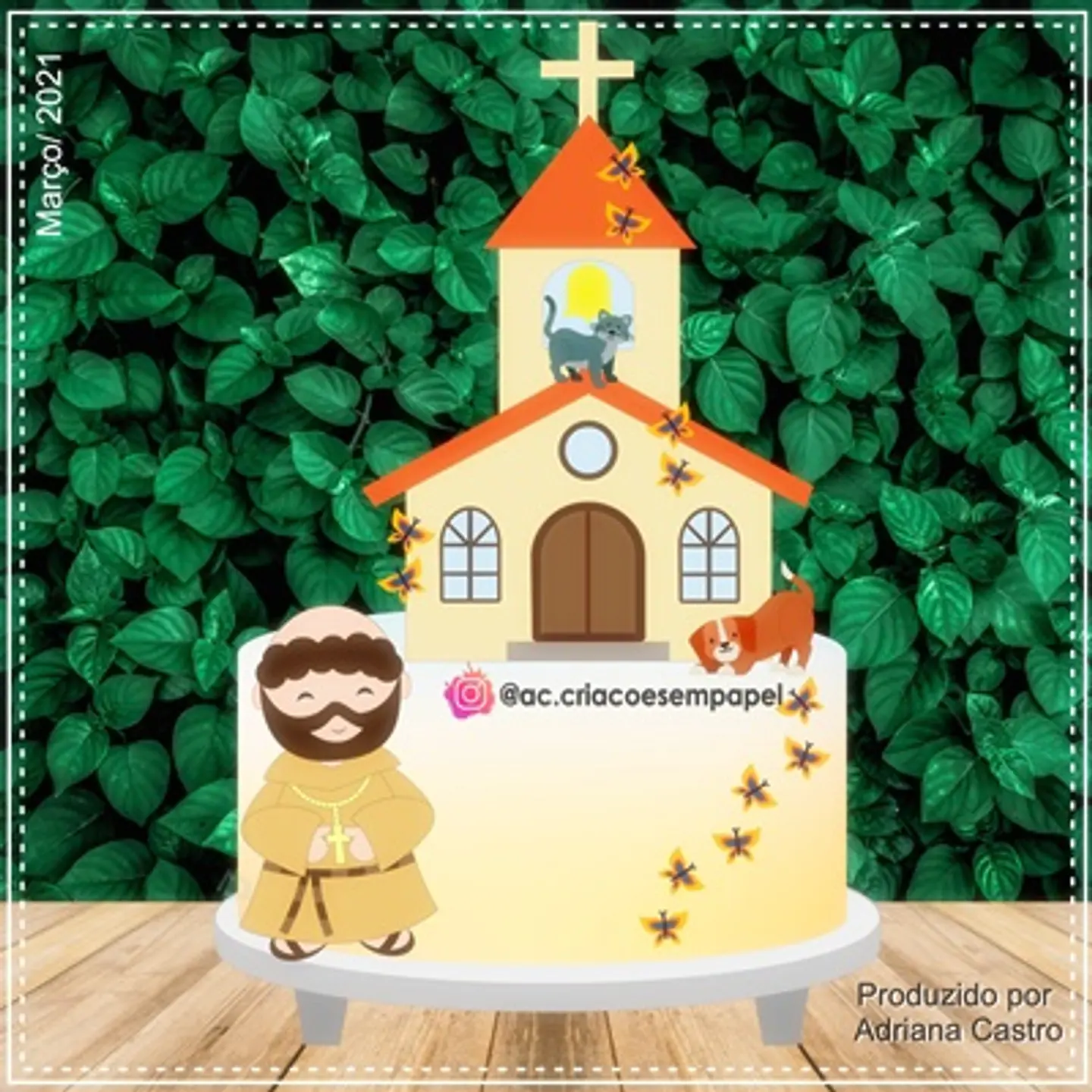 Arquivo de Corte Topo de Bolo Santo Santinhos 8 1