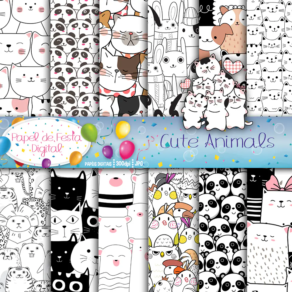 Kit Digital Cute Animals 10 1