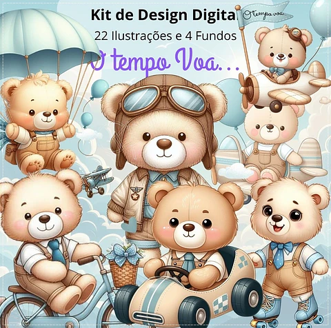 Kit Digital O Tempo Voa Azul 28