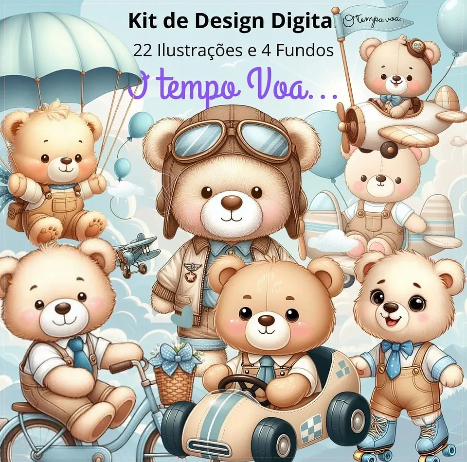 Kit Digital O Tempo Voa Azul 28 1