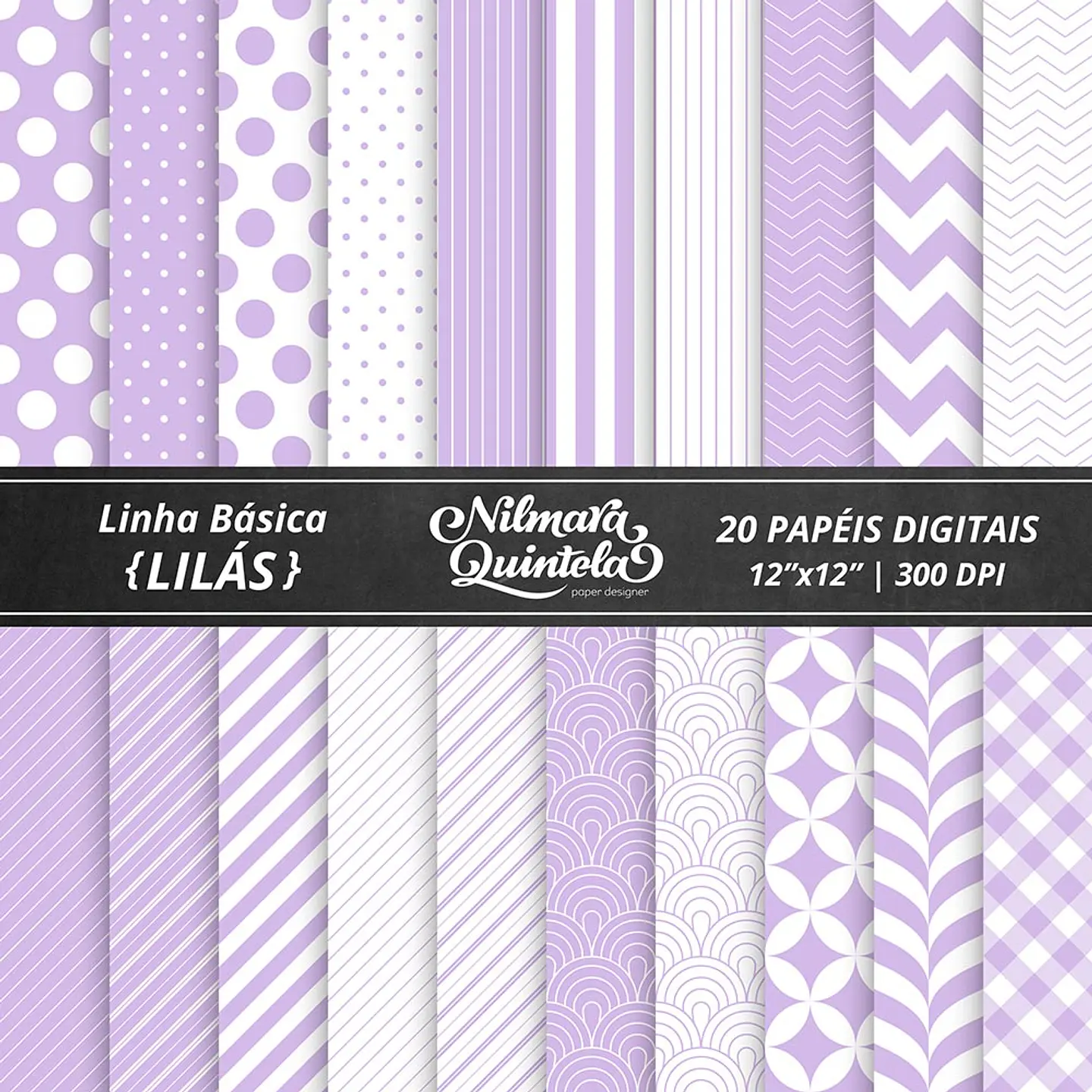 Kit Digital Papeis Basico Lilas 17 1