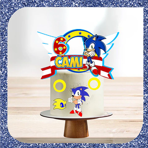 Arquivo de Corte Topo de Bolo Sonic 54