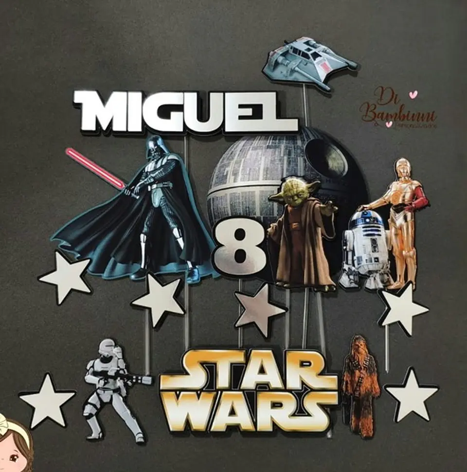 Arquivo de Corte Topo de Bolo Star Wars 1 1