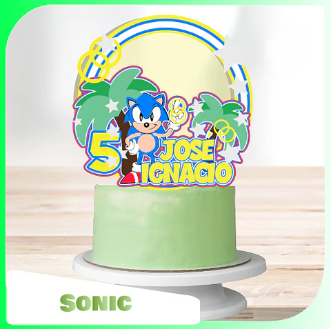 Arquivo de Corte Topo de Bolo Sonic 50
