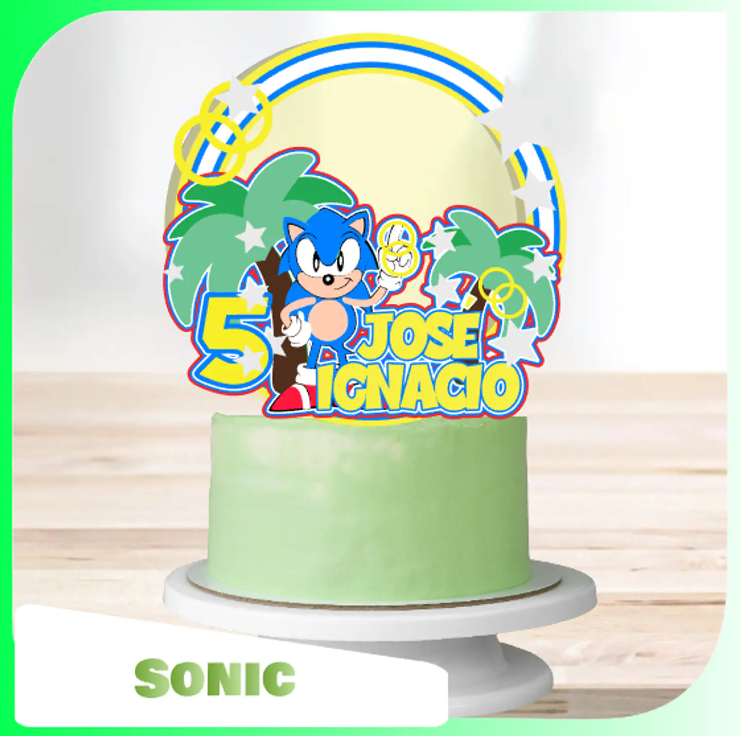 Arquivo de Corte Topo de Bolo Sonic 50 1
