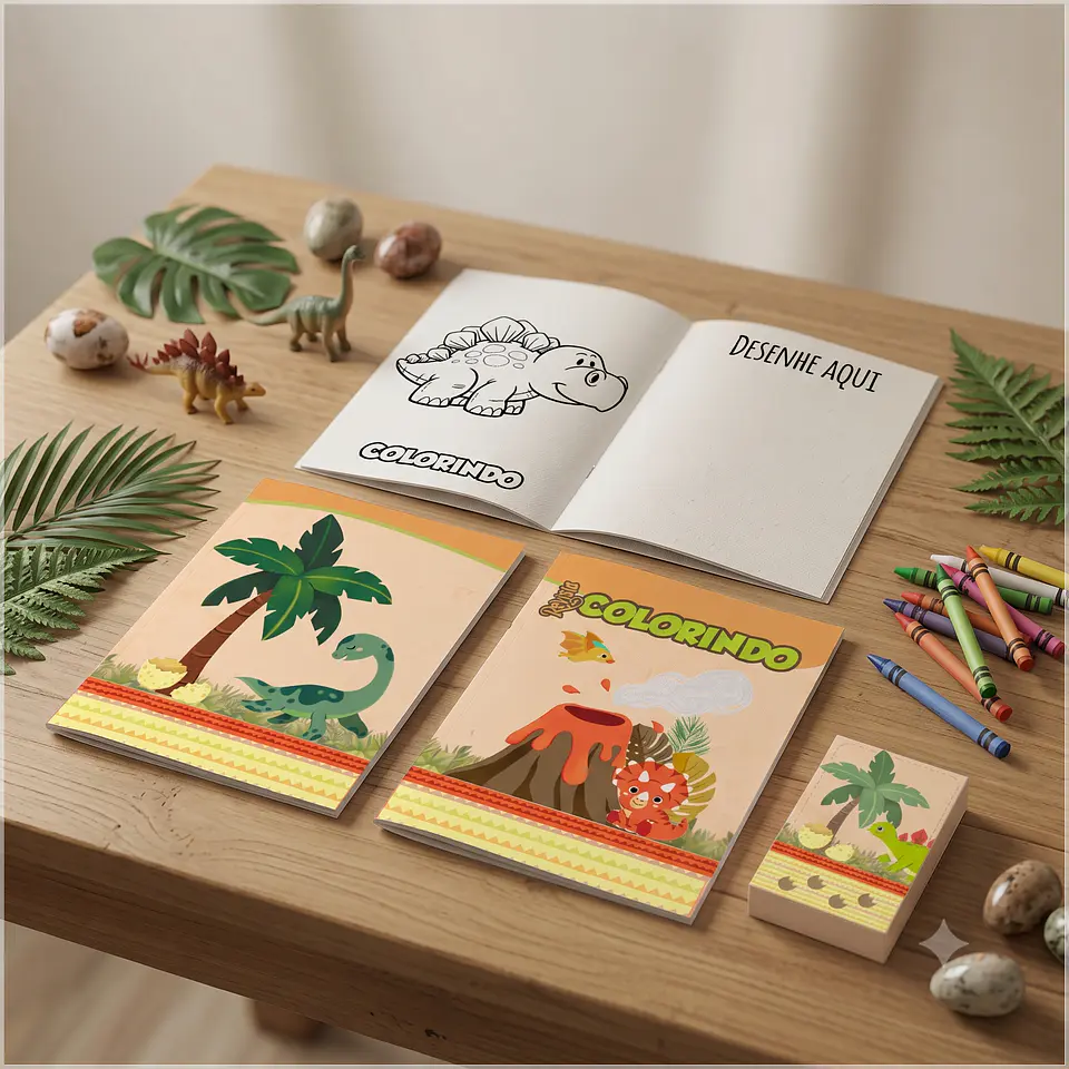 Arquivo de Corte Revistinha de Colorir Dinossauro Dino Baby 10 1