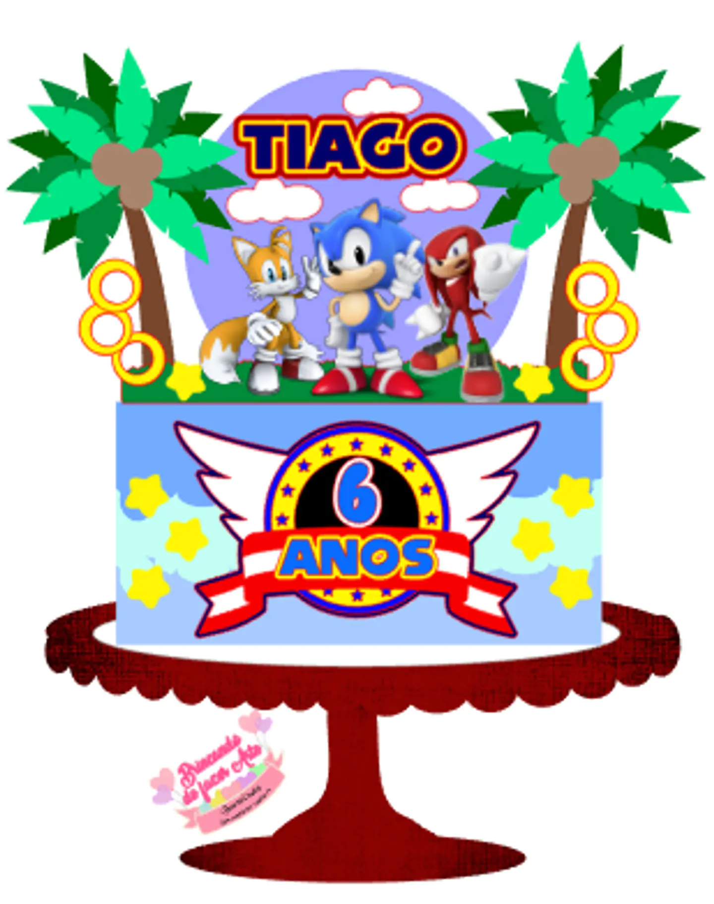 Arquivo de Corte Topo de Bolo Sonic 37 1