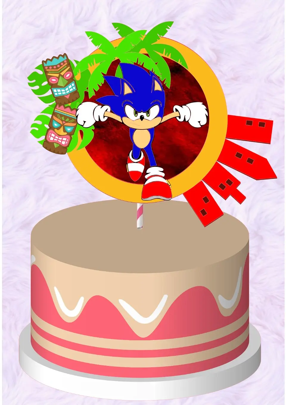 Arquivo de Corte Topo de Bolo Sonic 34 1