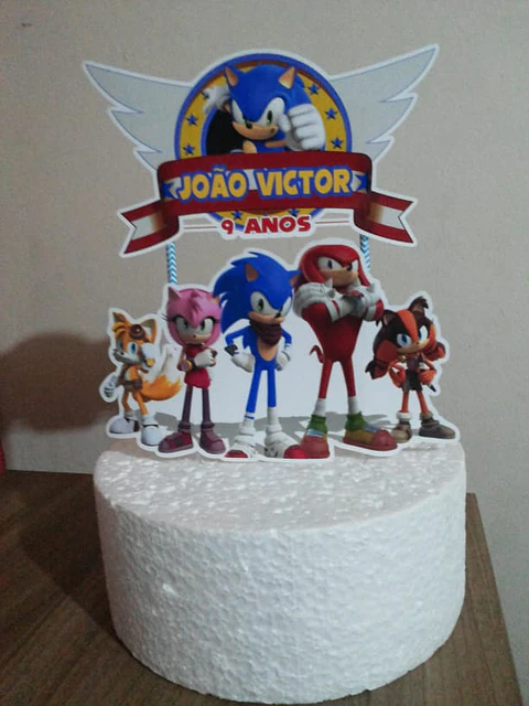Arquivo de Corte Topo de Bolo Sonic 32