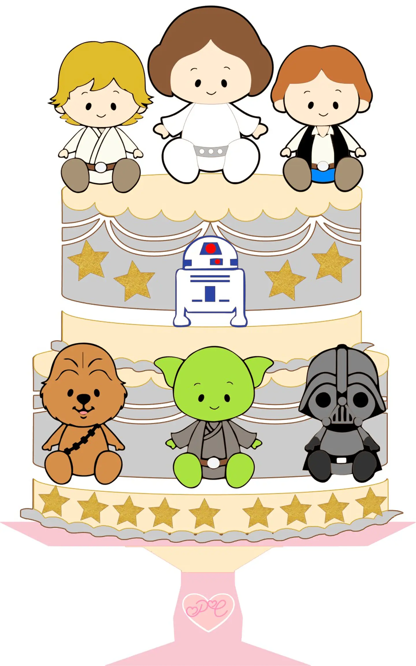 Arquivo de Corte Topo de Bolo Star Wars 12 1