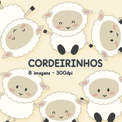 Kit Digital Cliparts Cordeirinhos 37