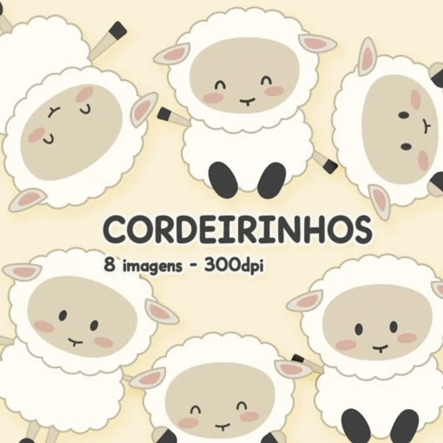 Kit Digital Cliparts Cordeirinhos 37 1