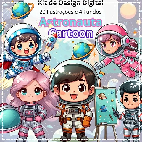 Kit Digital Astronalta Cartoon 2
