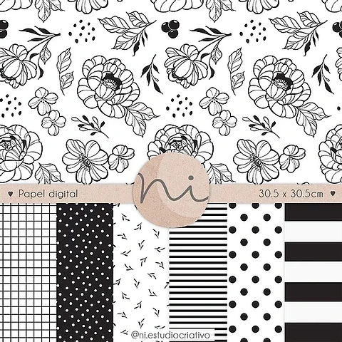Kit Digital Pd0047 Floral Clássico 150