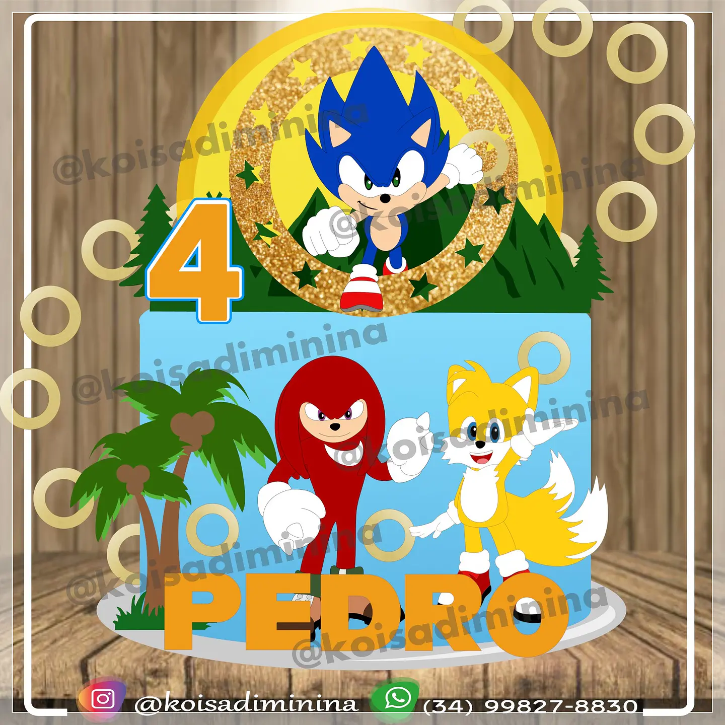 Arquivo de Corte Topo de Bolo Sonic 23 1