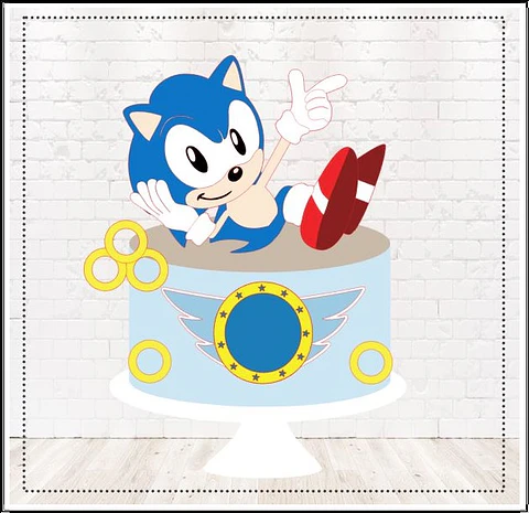 Arquivo de Corte Topo de Bolo Sonic 21