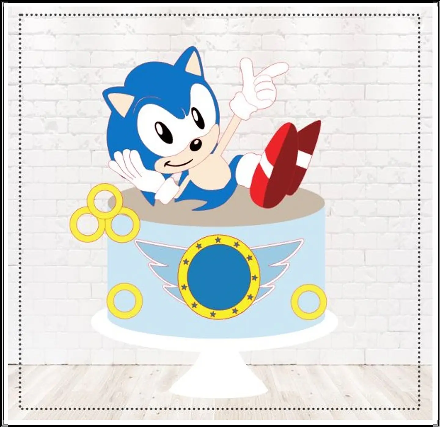 Arquivo de Corte Topo de Bolo Sonic 21 1
