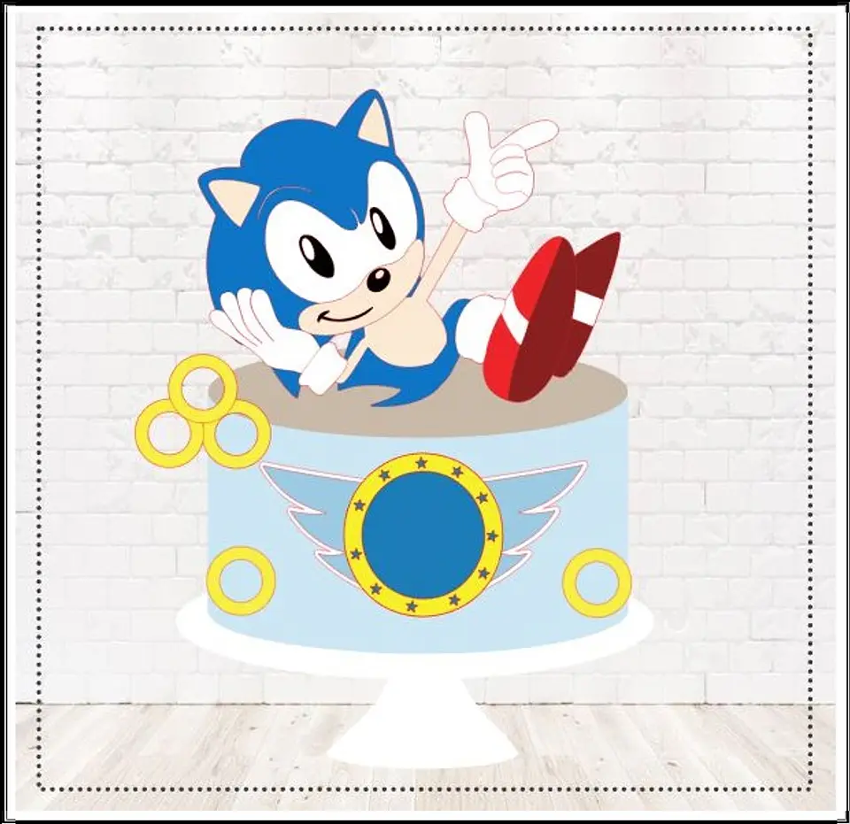 Arquivo de Corte Topo de Bolo Sonic 21 1